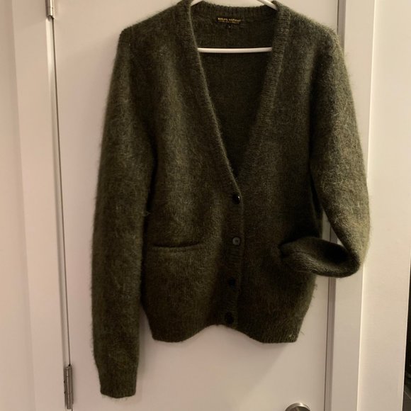 Rare CHLOE SEVIGNY for OPENING CEREMONY Green Mohair Cardigan - Picture 8 of 10